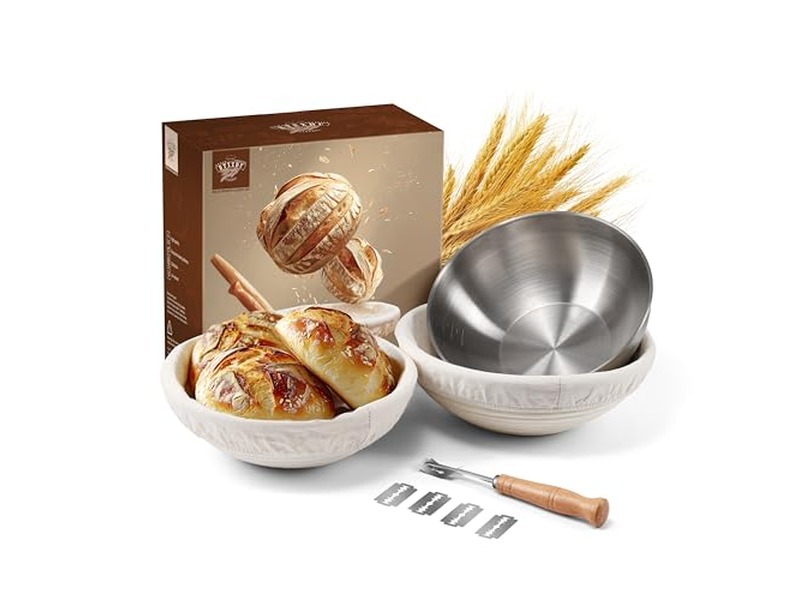 パン発酵バスケット 丸型ラタン サワードウスターターキット