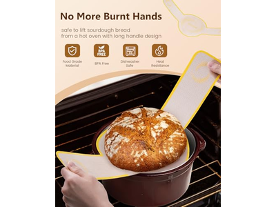 ハンドメイドプラスチックスクレーパーパン発酵バスケット 複数形状 ナチュラルカラー