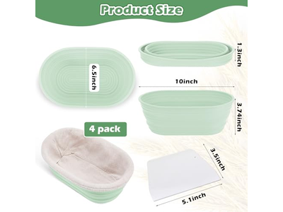 大型オーバルバスケット 小型パンミキシングボウル 木製生地発酵サワードウバネット