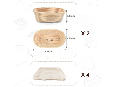 ホームベーカー用発酵バスケットセット サワードウパン卸売バネット