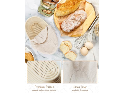 シリコンパン予備発酵バスケット 大型バスケットセット 丸型バネット