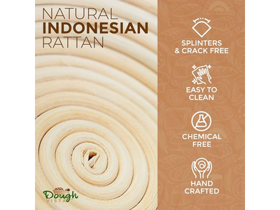 楕円ラタンパン発酵バスケット パン発酵 9インチ丸型