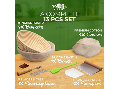 楕円ラタンパン発酵バスケット パン発酵 9インチ丸型