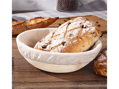 バゲットパンやピザ生地トレイ用発酵バスケット 蓋付き