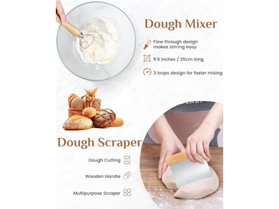 サワードウ用発酵バスケット ラタンブレッドバスケット ドーム付き生地発酵