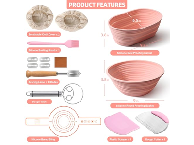 丸型楕円形発酵バスケット つるパン PPバネット バゲットケーキ編み